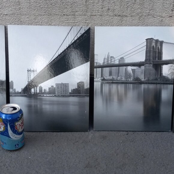 IKEA Gronby 4X Photographic Wall Art Panals New York City Bridges - Picture 8 of 16
